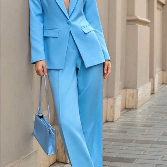Chic Sky Blue Women's Pantsuit - Picture 5 of 5